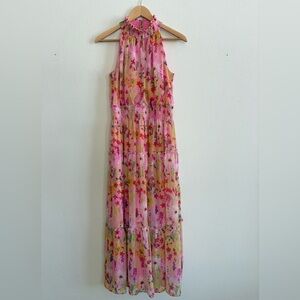 Taylor Pink and Purple Floral Maxi Dress